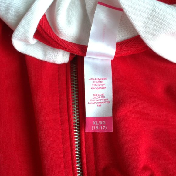 No Boundaries Red | Zip Up Track Jacket - Picture 4 of 5